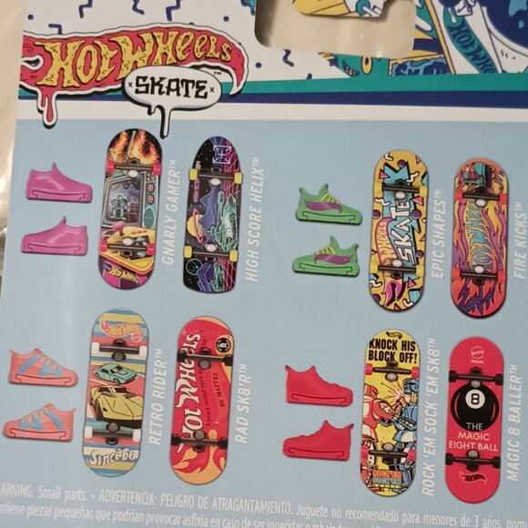NEW Hot Wheels Skate Retro Fingerboard + Shoe Set - 4pk Each LOT OF 4 - Picture 10 of 10